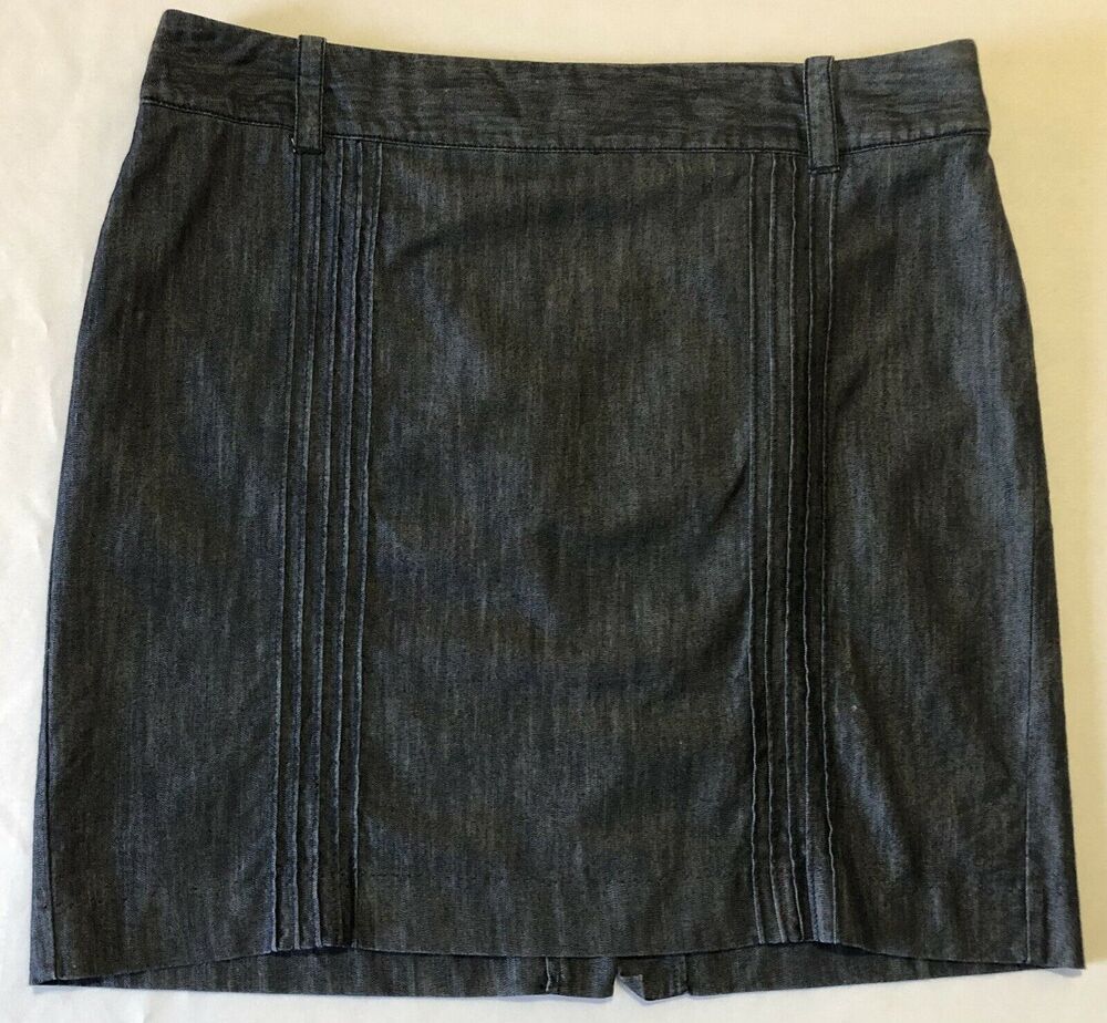 Attention Denim Pencil Skirt Women 14 Blue Cotton Lyocell Blend Jean Stretch